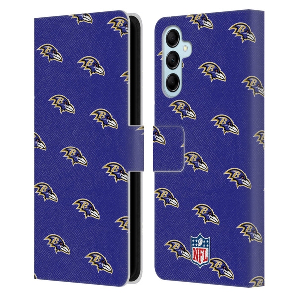 NFL Baltimore Ravens Artwork Patterns Leather Book Wallet Case Cover For Samsung Galaxy M14 5G