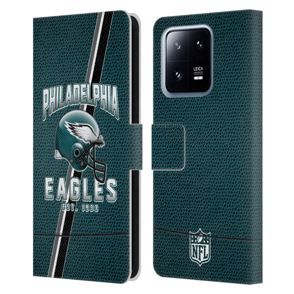 NFL Philadelphia Eagles Logo Art Football Stripes Leather Book Wallet Case Cover For Xiaomi 13 Pro 5G