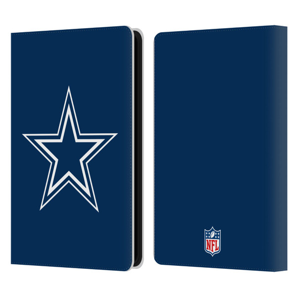 NFL Dallas Cowboys Logo Plain Leather Book Wallet Case Cover For Amazon Kindle Paperwhite 5 (2021)