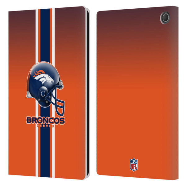 NFL Denver Broncos Logo Helmet Leather Book Wallet Case Cover For Amazon Fire Max 11 2023