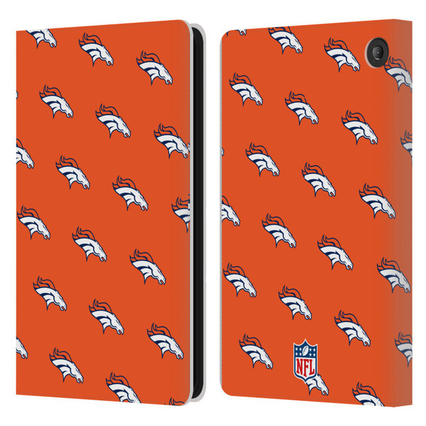 NFL Denver Broncos Artwork Patterns Leather Book Wallet Case Cover For Amazon Fire 7 2022