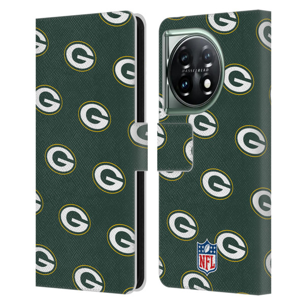 NFL Green Bay Packers Artwork Patterns Leather Book Wallet Case Cover For OnePlus 11 5G