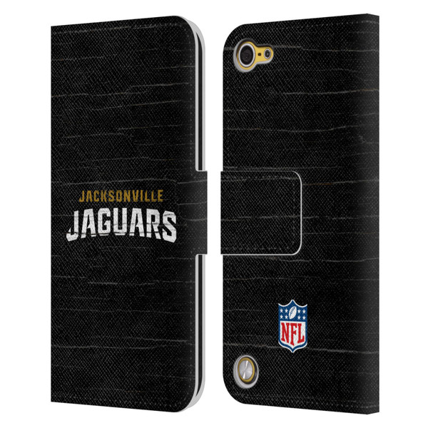NFL Jacksonville Jaguars Logo Distressed Look Leather Book Wallet Case Cover For Apple iPod Touch 5G 5th Gen