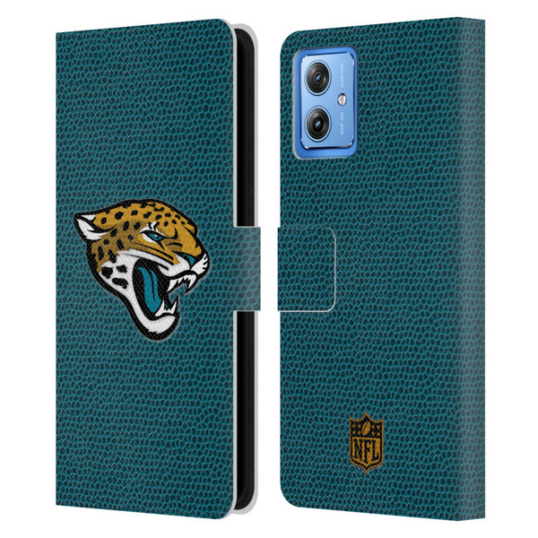 NFL Jacksonville Jaguars Logo Football Leather Book Wallet Case Cover For Motorola Moto G54 5G