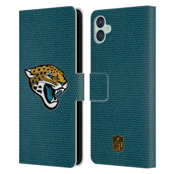 NFL Jacksonville Jaguars Logo Football Leather Book Wallet Case Cover For Samsung Galaxy M04 5G / A04e