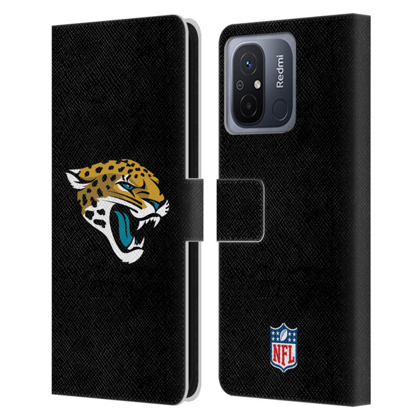 NFL Jacksonville Jaguars Logo Plain Leather Book Wallet Case Cover For Xiaomi Redmi 12C