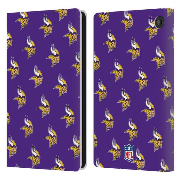 NFL Minnesota Vikings Artwork Patterns Leather Book Wallet Case Cover For Amazon Fire 7 2022