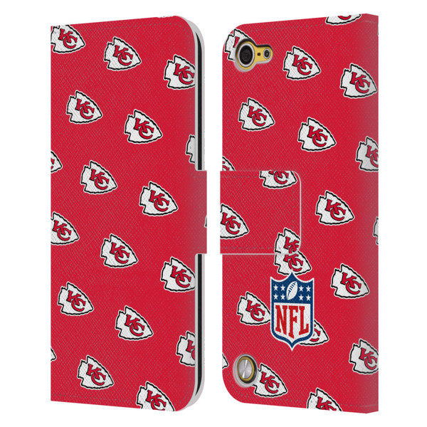NFL Kansas City Chiefs Artwork Patterns Leather Book Wallet Case Cover For Apple iPod Touch 5G 5th Gen