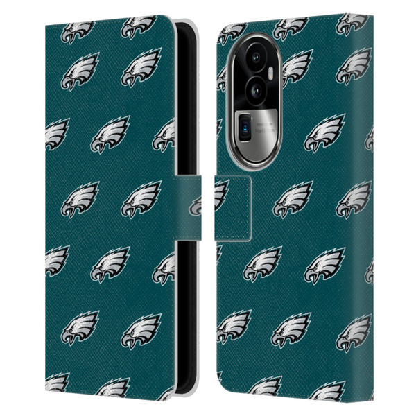 NFL Philadelphia Eagles Artwork Patterns Leather Book Wallet Case Cover For OPPO Reno10 Pro+