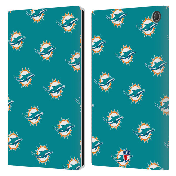 NFL Miami Dolphins Artwork Patterns Leather Book Wallet Case Cover For Amazon Fire Max 11 2023