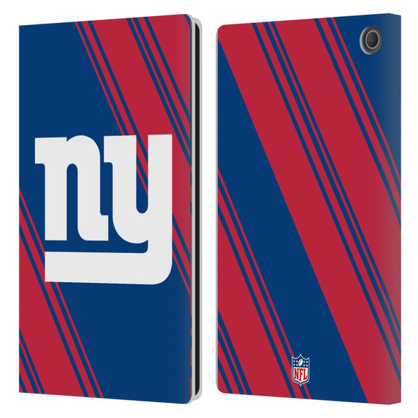 NFL New York Giants Artwork Stripes Leather Book Wallet Case Cover For Amazon Fire Max 11 2023