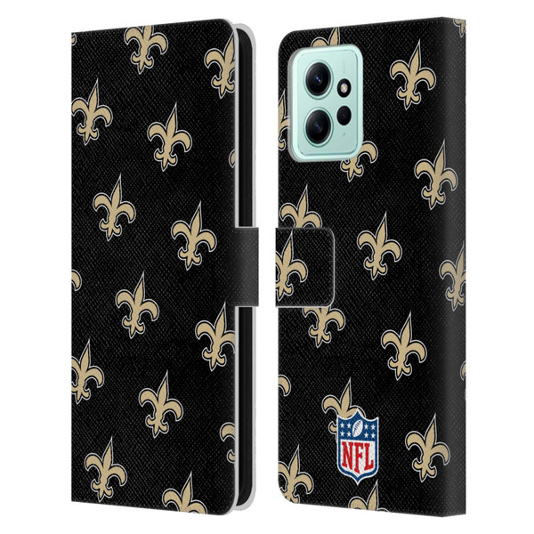 NFL New Orleans Saints Artwork Patterns Leather Book Wallet Case Cover For Xiaomi Redmi 12