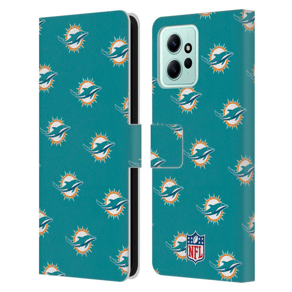 NFL Miami Dolphins Artwork Patterns Leather Book Wallet Case Cover For Xiaomi Redmi 12