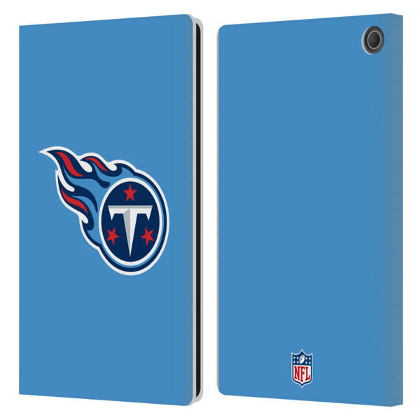 NFL Tennessee Titans Logo Plain Leather Book Wallet Case Cover For Amazon Fire Max 11 2023