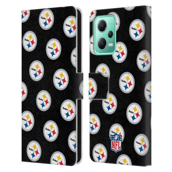 NFL Pittsburgh Steelers Artwork Patterns Leather Book Wallet Case Cover For Xiaomi Redmi Note 12 5G