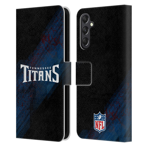 NFL Tennessee Titans Logo Blur Leather Book Wallet Case Cover For Samsung Galaxy A24 4G / M34 5G