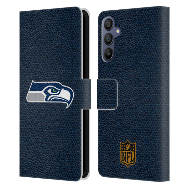 NFL Seattle Seahawks Logo Football Leather Book Wallet Case Cover For Samsung Galaxy A15