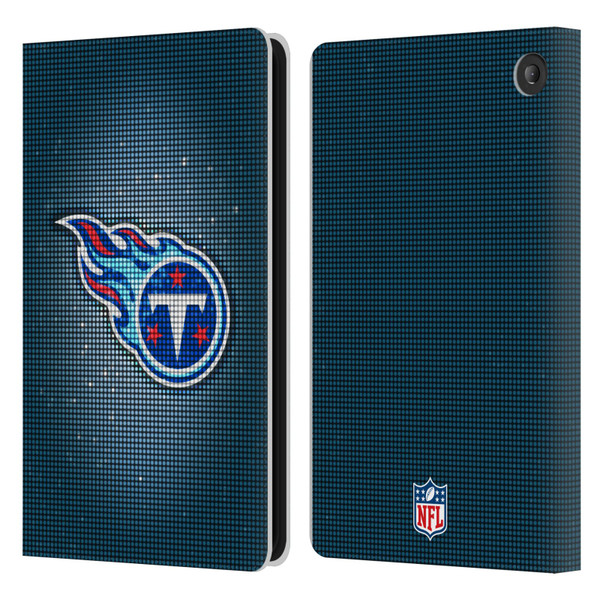 NFL Tennessee Titans Artwork LED Leather Book Wallet Case Cover For Amazon Fire 7 2022