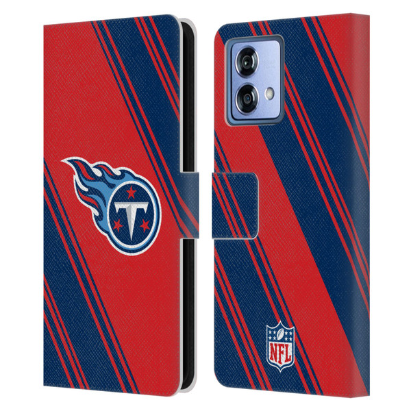 NFL Tennessee Titans Artwork Stripes Leather Book Wallet Case Cover For Motorola Moto G84 5G