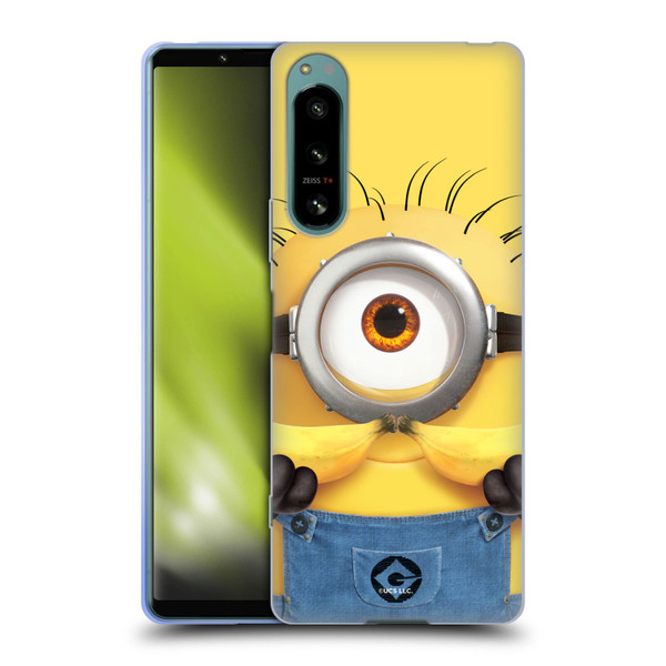 Despicable Me 4 Graphics Banana Moustache Soft Gel Case for Sony Xperia 5 IV