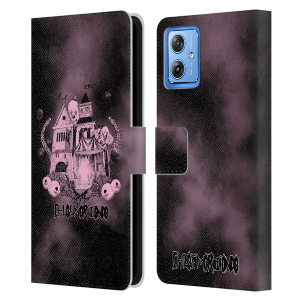 Chloe Moriondo Graphics Hotel Leather Book Wallet Case Cover For Motorola Moto G54 5G