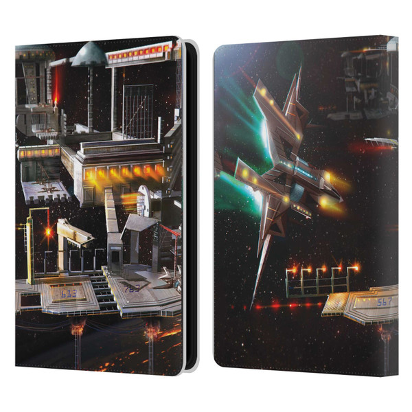 Anthony Christou Art Space Station Leather Book Wallet Case Cover For Amazon Kindle Paperwhite 5 (2021)