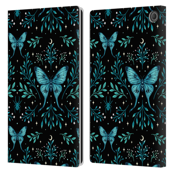 Episodic Drawing Art Butterfly Pattern Leather Book Wallet Case Cover For Amazon Fire Max 11 2023