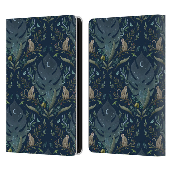 Episodic Drawing Art Monkey Tropical Light Pattern Leather Book Wallet Case Cover For Amazon Kindle Paperwhite 5 (2021)