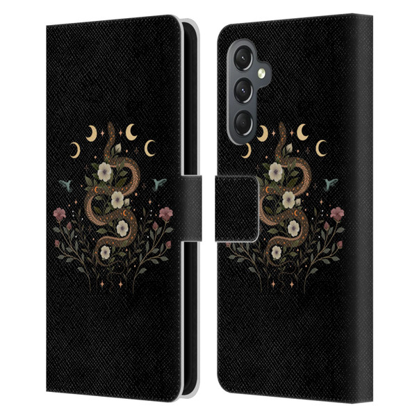Episodic Drawing Illustration Animals Serpent Spell Leather Book Wallet Case Cover For Samsung Galaxy A25 5G