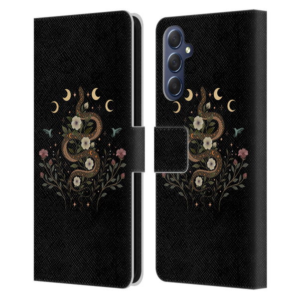 Episodic Drawing Illustration Animals Serpent Spell Leather Book Wallet Case Cover For Samsung Galaxy M54 5G