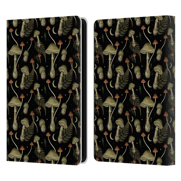 Episodic Drawing Pattern Death Cap Leather Book Wallet Case Cover For Amazon Kindle Paperwhite 5 (2021)