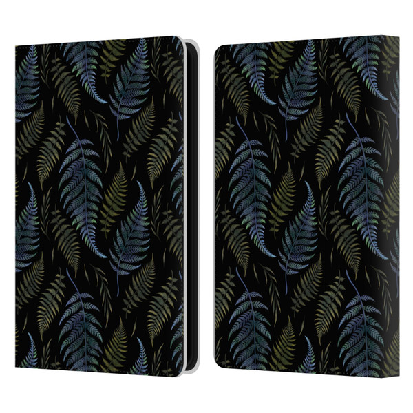 Episodic Drawing Pattern Leaves Leather Book Wallet Case Cover For Amazon Kindle Paperwhite 5 (2021)