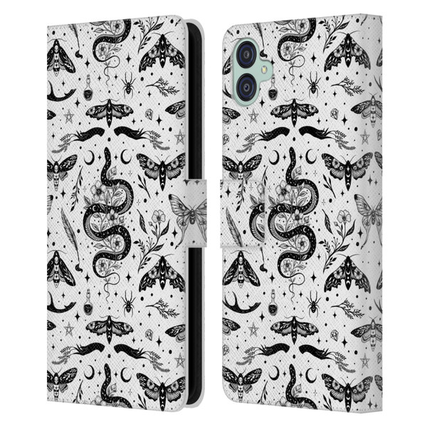 Episodic Drawing Pattern Flash Tattoo Leather Book Wallet Case Cover For Samsung Galaxy M04 5G / A04e