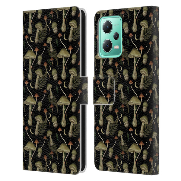 Episodic Drawing Pattern Death Cap Leather Book Wallet Case Cover For Xiaomi Redmi Note 12 5G