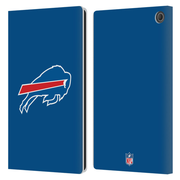 NFL Buffalo Bills Logo Plain Leather Book Wallet Case Cover For Amazon Fire Max 11 2023