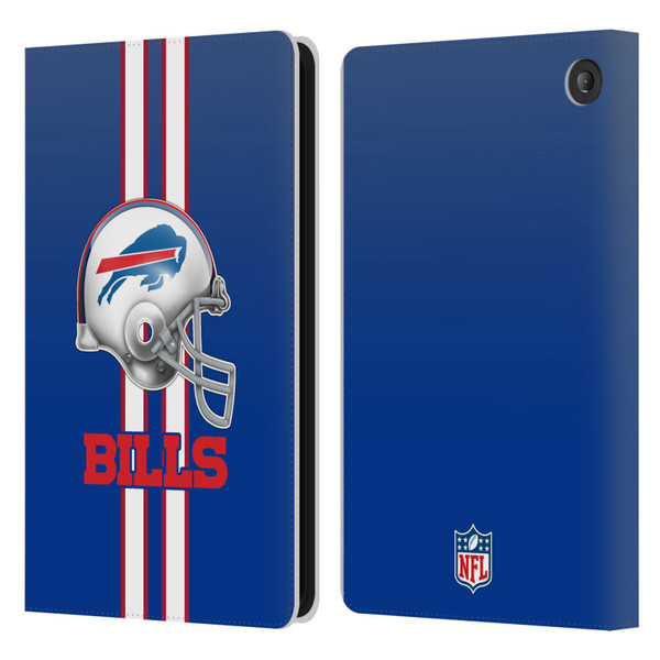 NFL Buffalo Bills Logo Helmet Leather Book Wallet Case Cover For Amazon Fire 7 2022