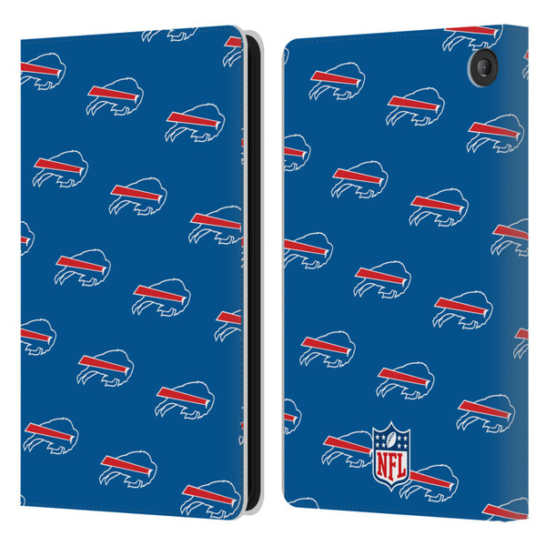 NFL Buffalo Bills Artwork Patterns Leather Book Wallet Case Cover For Amazon Fire 7 2022