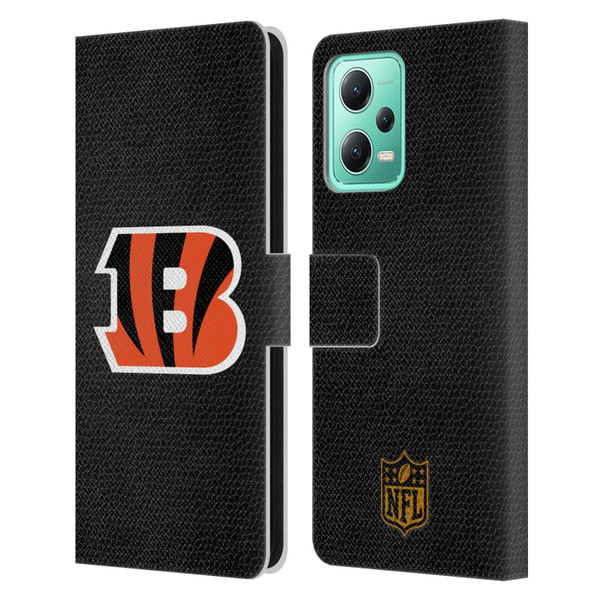 NFL Cincinnati Bengals Logo Football Leather Book Wallet Case Cover For Xiaomi Redmi Note 12 5G