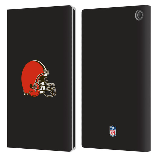 NFL Cleveland Browns Logo Plain Leather Book Wallet Case Cover For Amazon Fire Max 11 2023