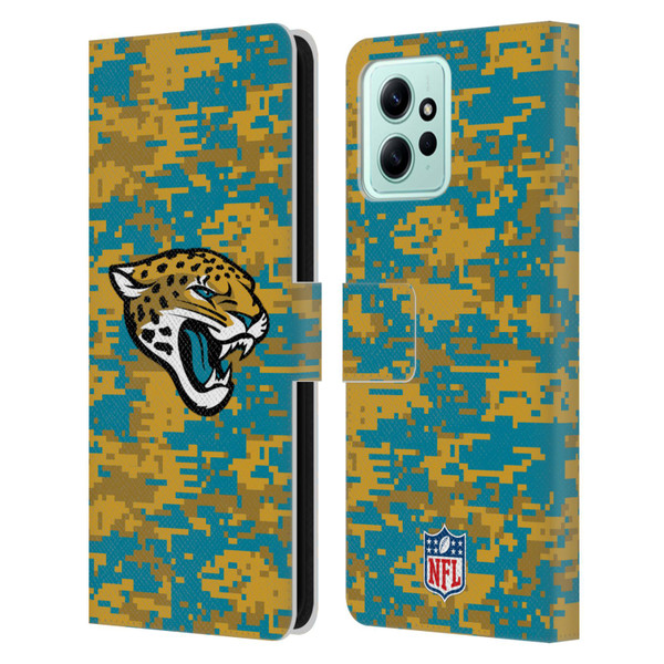 NFL Jacksonville Jaguars Graphics Digital Camouflage Leather Book Wallet Case Cover For Xiaomi Redmi 12