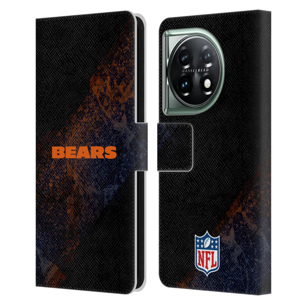 NFL Chicago Bears Logo Blur Leather Book Wallet Case Cover For OnePlus 11 5G