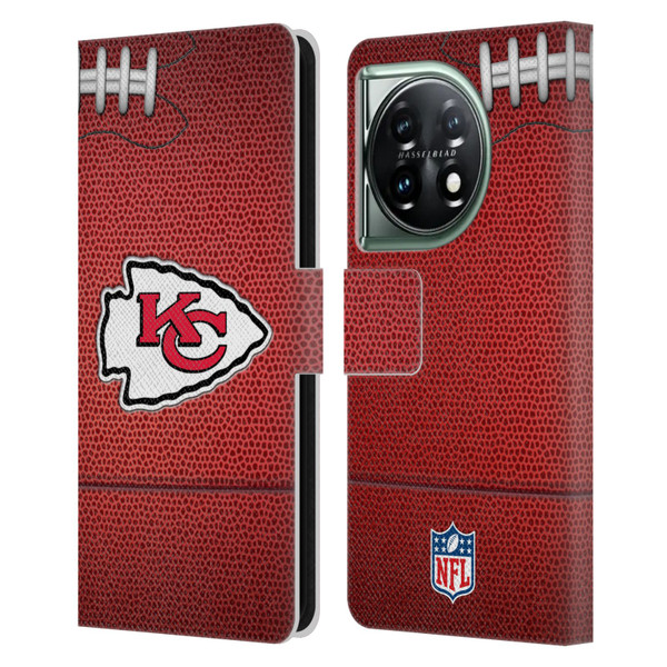 NFL Kansas City Chiefs Graphics Football Leather Book Wallet Case Cover For OnePlus 11 5G