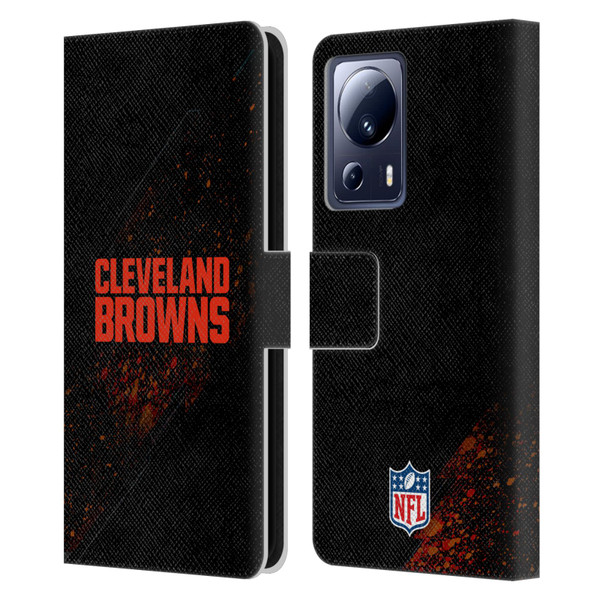 NFL Cleveland Browns Logo Blur Leather Book Wallet Case Cover For Xiaomi 13 Lite 5G
