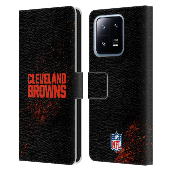 NFL Cleveland Browns Logo Blur Leather Book Wallet Case Cover For Xiaomi 13 Pro 5G