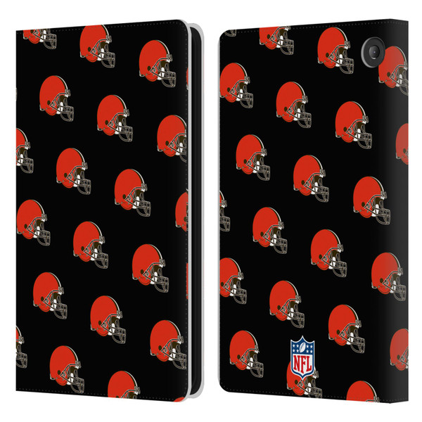 NFL Cleveland Browns Artwork Patterns Leather Book Wallet Case Cover For Amazon Fire 7 2022