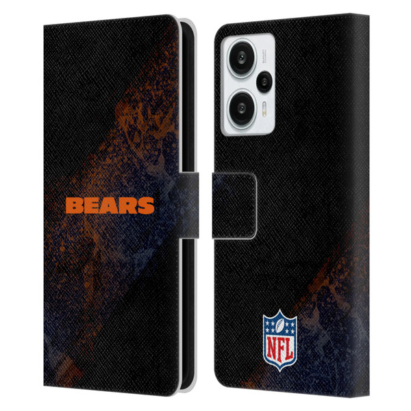 NFL Chicago Bears Logo Blur Leather Book Wallet Case Cover For Xiaomi Redmi Note 12T