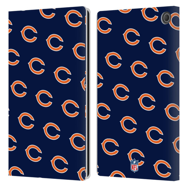 NFL Chicago Bears Artwork Patterns Leather Book Wallet Case Cover For Amazon Fire Max 11 2023
