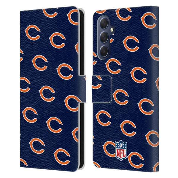 NFL Chicago Bears Artwork Patterns Leather Book Wallet Case Cover For Samsung Galaxy M54 5G