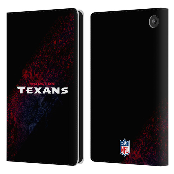 NFL Houston Texans Logo Blur Leather Book Wallet Case Cover For Amazon Fire 7 2022