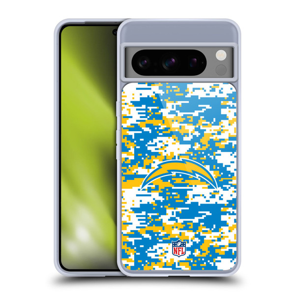 NFL Los Angeles Chargers Graphics Digital Camouflage Soft Gel Case for Google Pixel 8 Pro